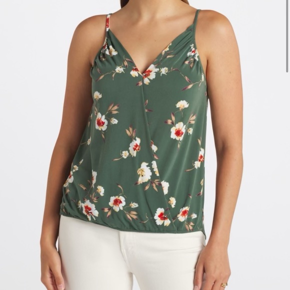Beacon Green Wrap Tie Front Camisole size small. - Picture 1 of 10